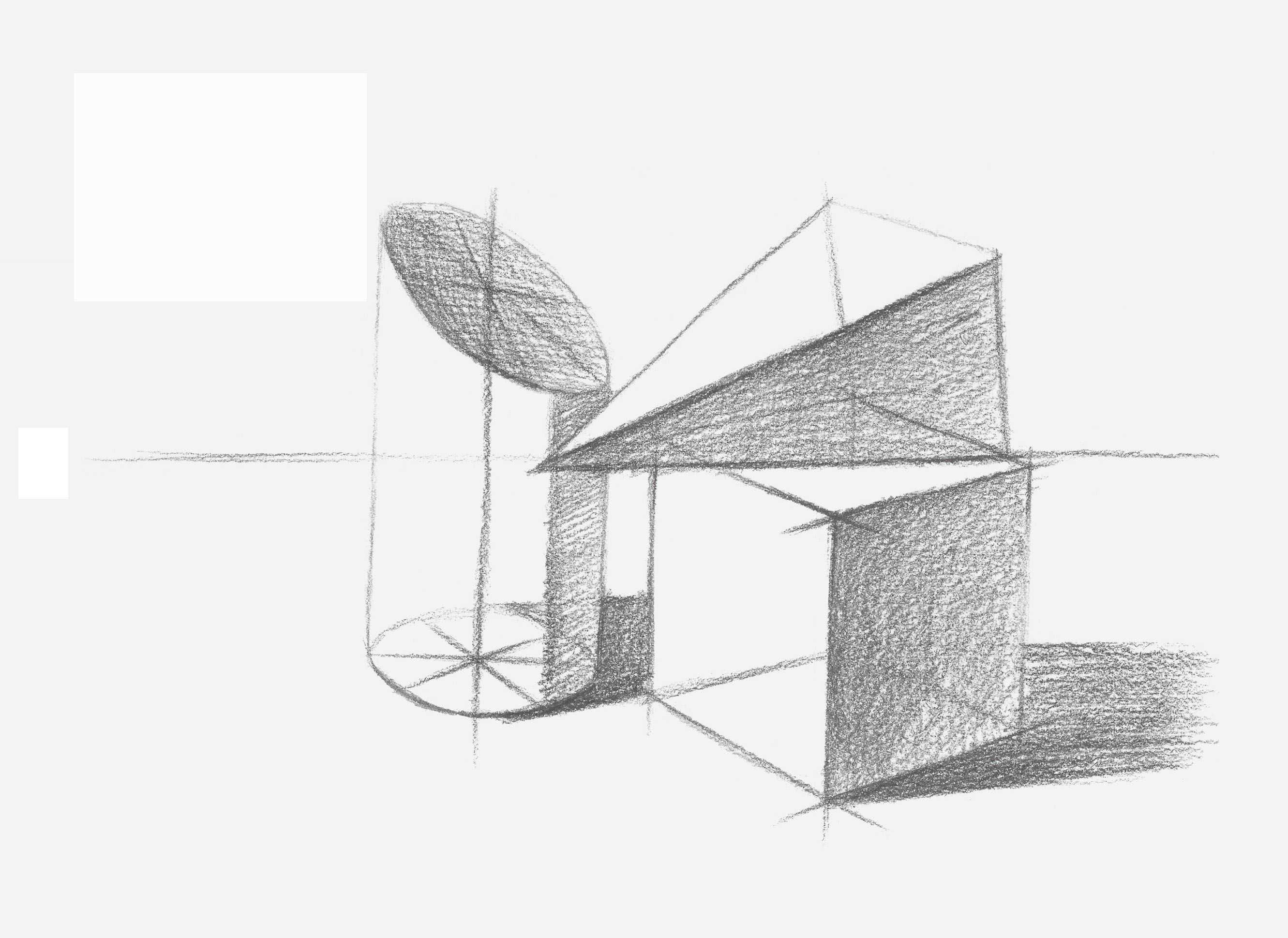 结构素描几何体教学长方形,16种素描基础几何体画法