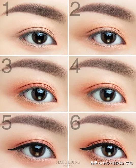 网红眼影盘ins眼影画法,红色眼影和橙色眼影搭配画法