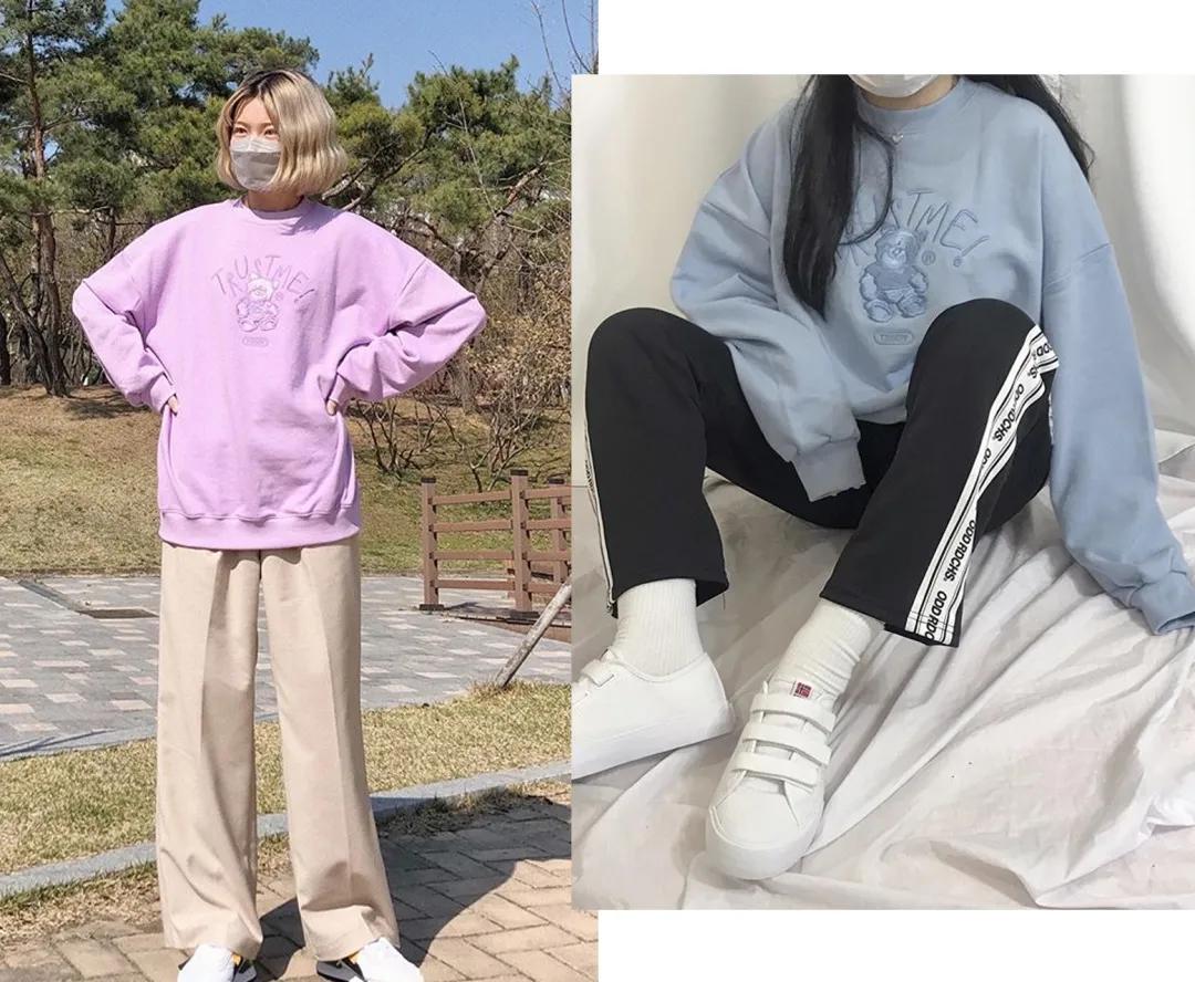 韩国爆款卫衣2021,韩国新款潮流卫衣秋天百搭款