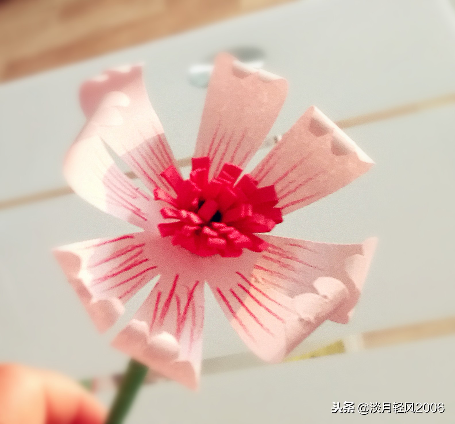 卡纸手工制作花朵最简单的做法,儿童卡纸手工制作花简单