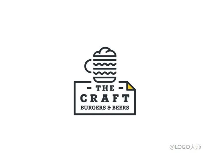 汉堡logo背景设计效果图,汉堡LOGO设计