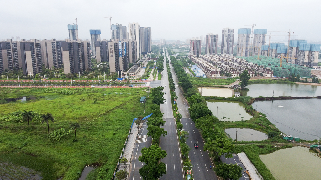 东莞石排风景航拍,东莞石排镇航拍