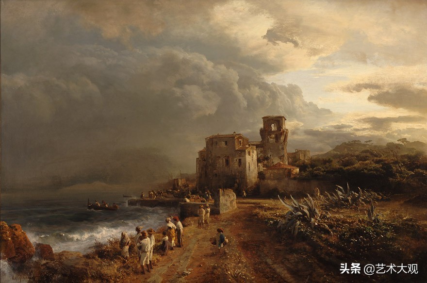 世界著名古典油画风景作品,奥斯瓦尔德阿肯巴赫
