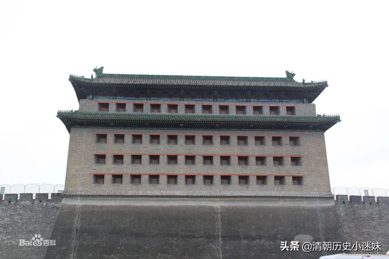 明清老北京城门示意图,德胜门城楼的历史