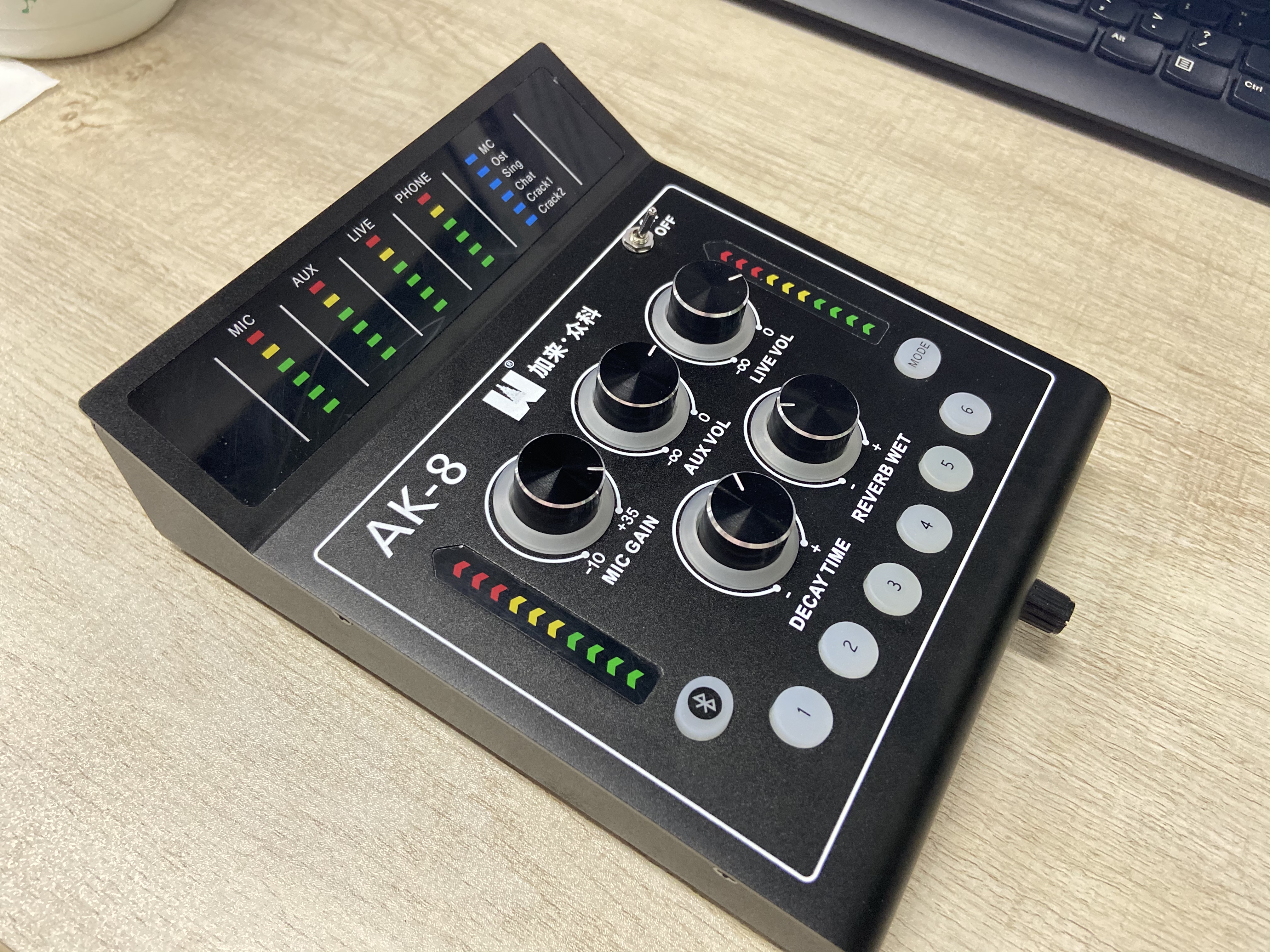 加来众科ak8pro声卡怎么连接音响,加来众科ak8pro声卡直播效果