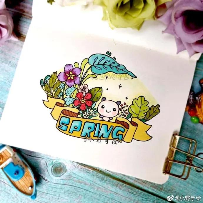 假期手抄报简单又漂亮可爱的图案,又好画又漂亮的手抄报