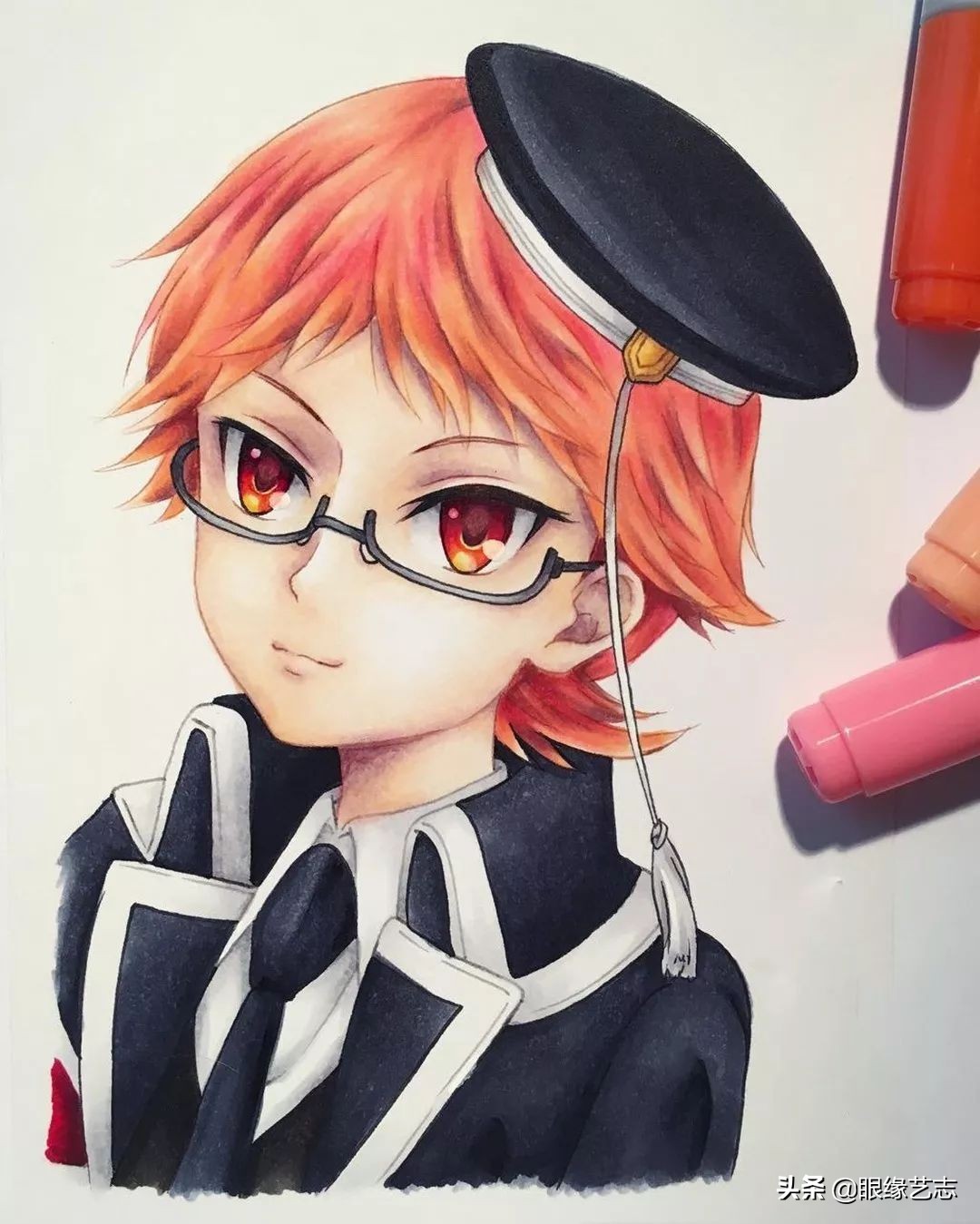 用touchmark马克笔画动漫人物,马克笔手绘动漫人物女生临摹素材