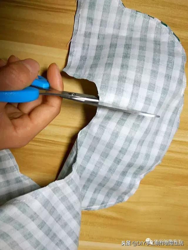 手工diy儿童厨房围兜,手工制作口水兜圆形