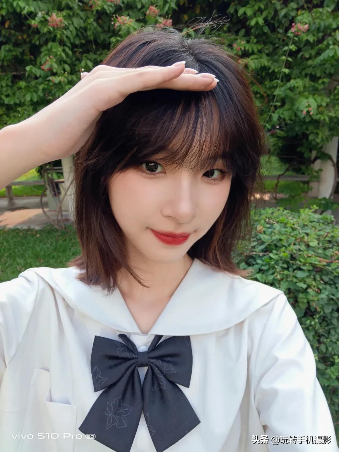 校园风自拍姿势大全,校园小清新自拍