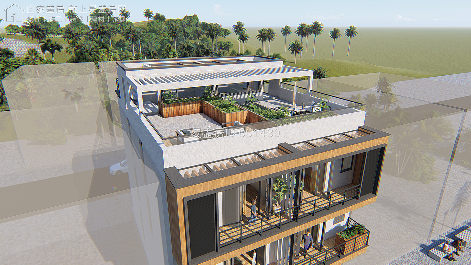 路南宅基地盖南北两面房,长方形宅基地商住两用