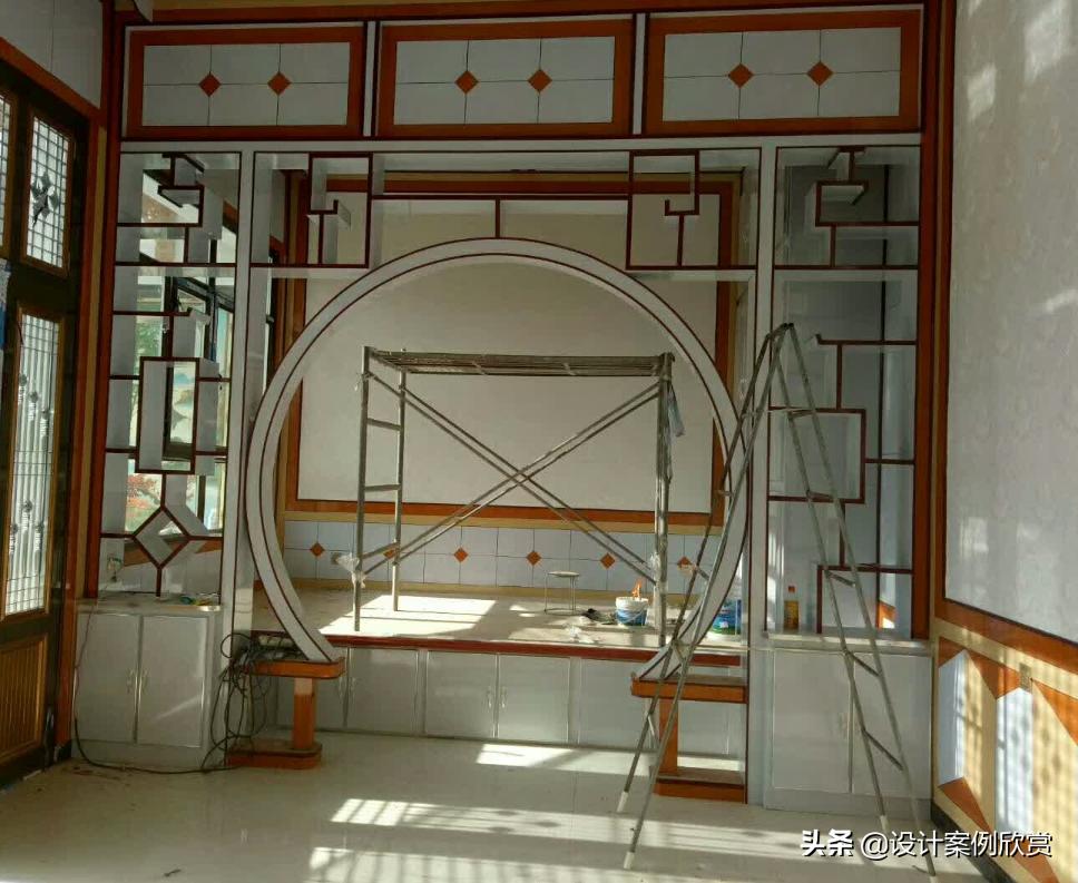 现代简约餐厅客厅隔断酒柜1.2米,餐厅酒柜设计实景图