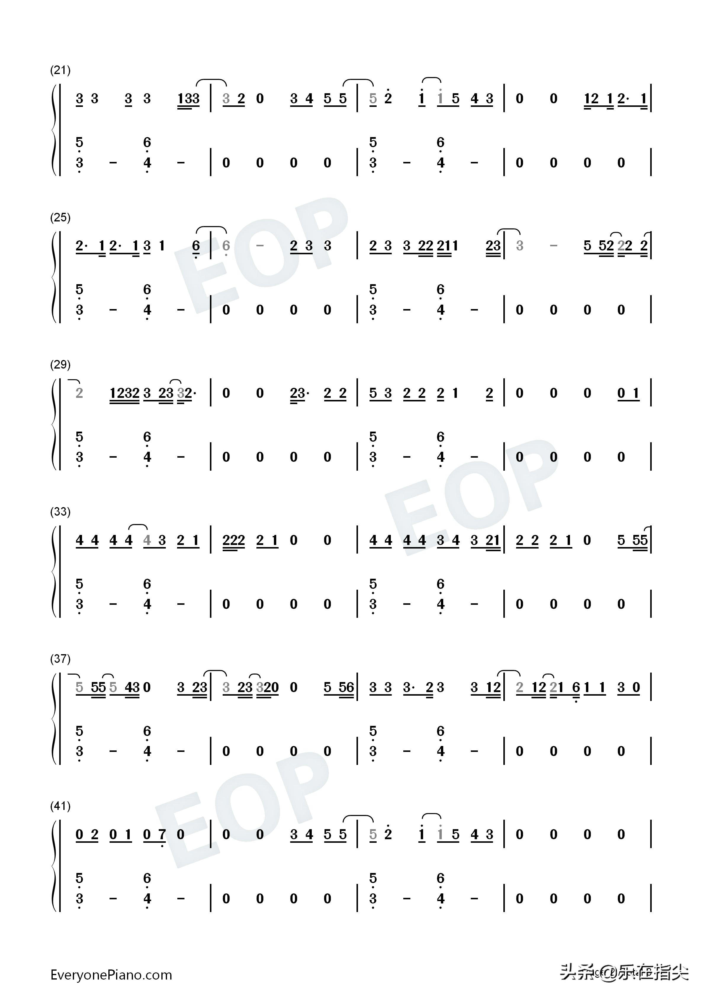 AtLeastForNow-简谱五线谱钢琴谱电子琴谱