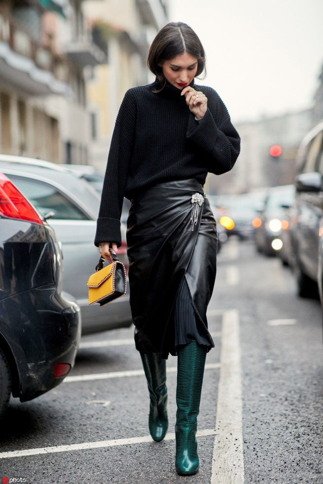 霍思燕黑色皮裙,霍思燕黑皮裙