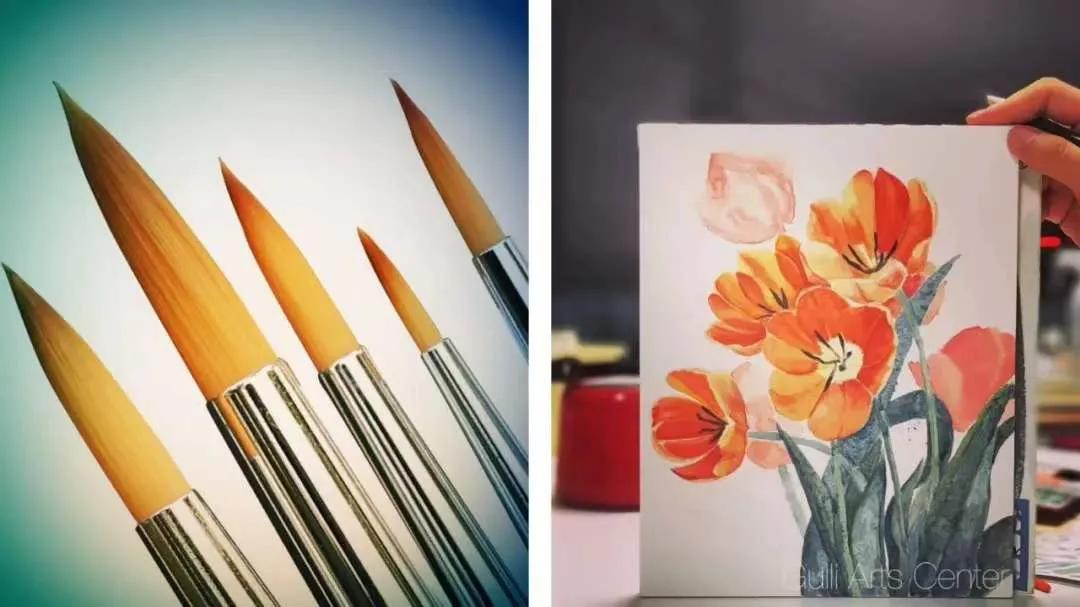 水彩画纸和画笔颜料套装推荐,水彩画如何找颜色