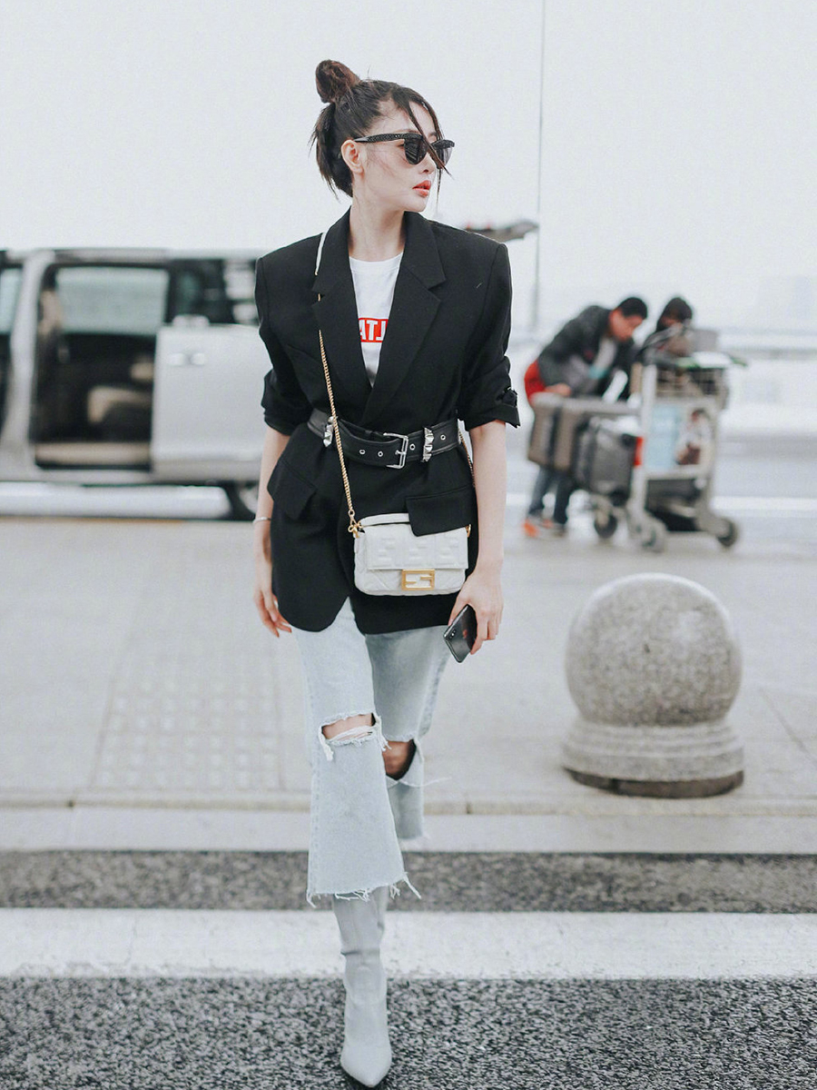 裴珠泫最新机场照同款穿搭 (张天爱vs裴珠泫)