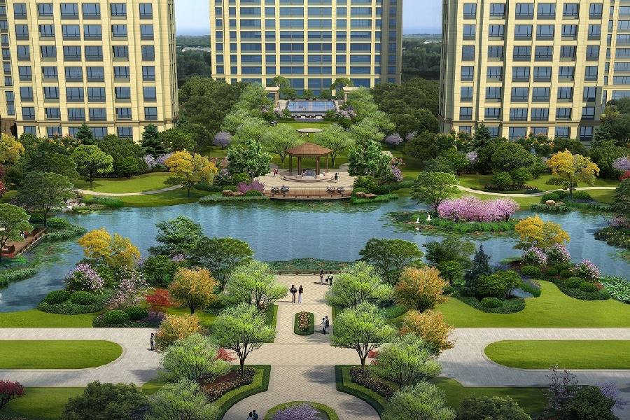 绿地城二期绿化乌鲁木齐,乌鲁木齐中海万锦公馆绿化环境