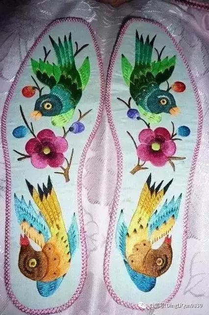 鞋垫手工刺绣最好看复杂的图案,刺绣作品展示简单