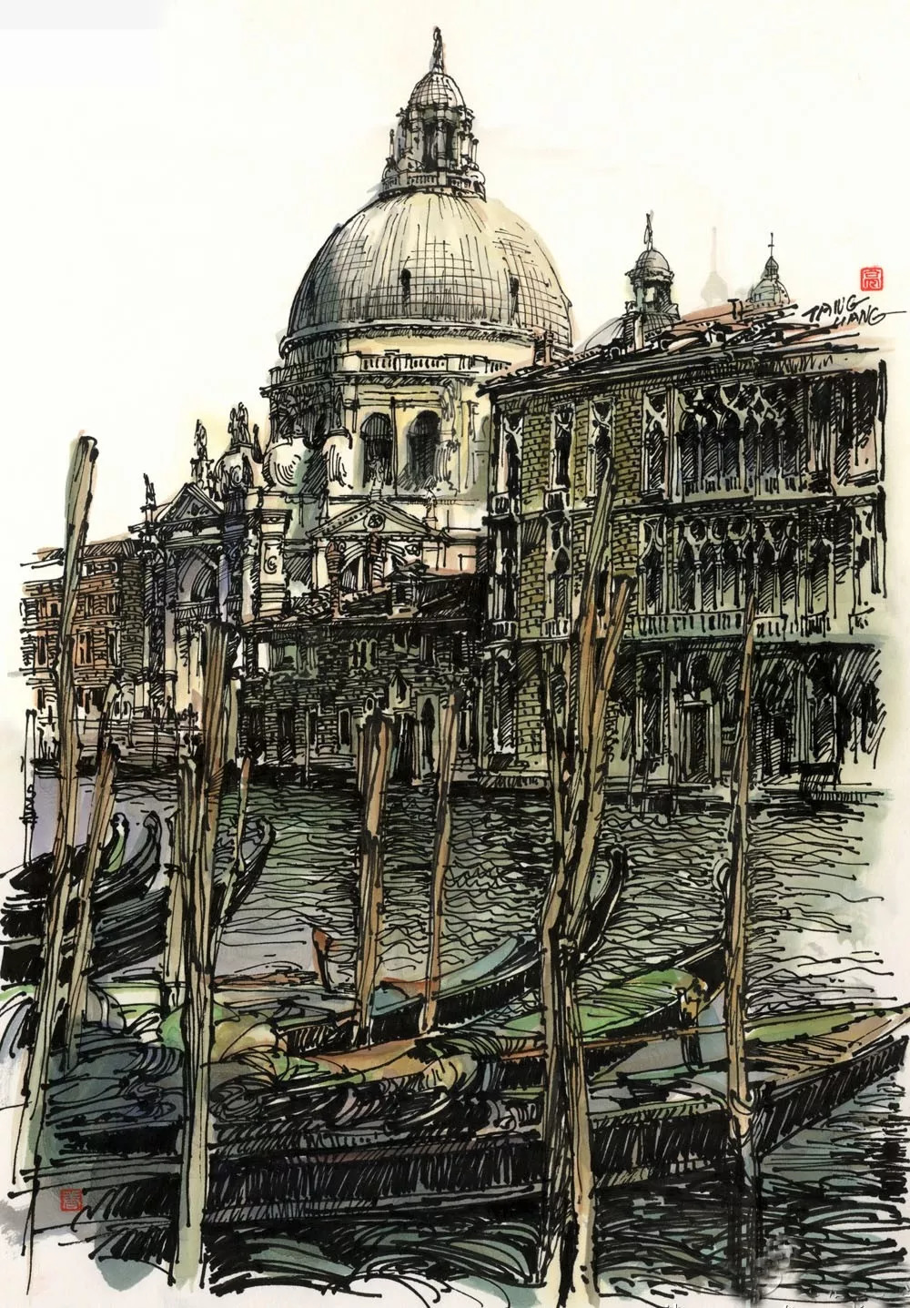 新一代中国钢笔画领军人物,极品五大钢笔画简直美爆