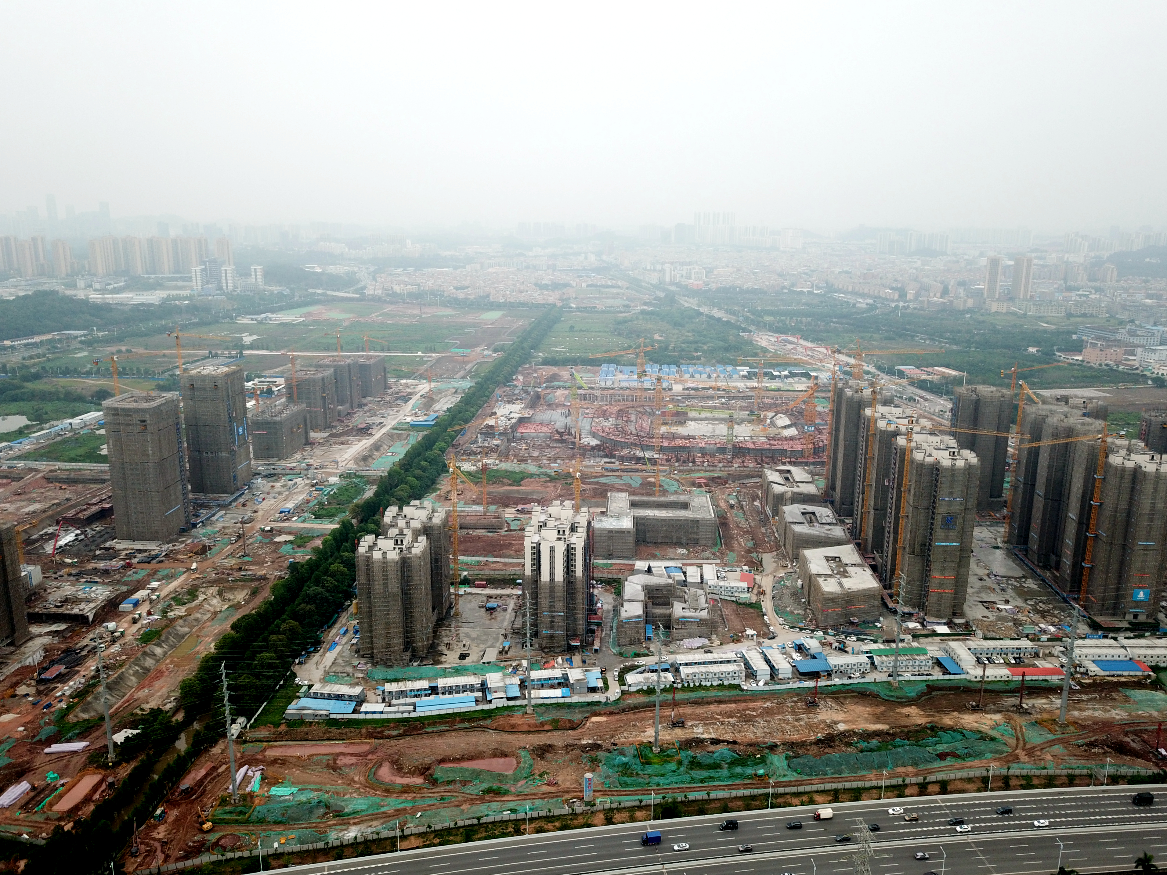 广州南站新城的前景,广州南站地标航拍