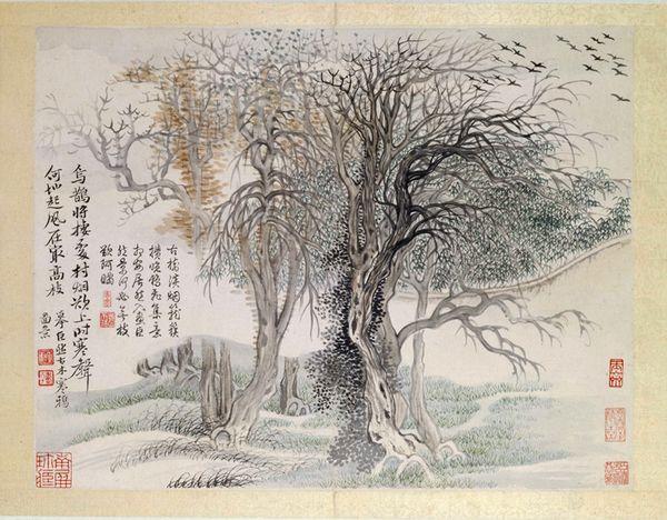 恽南田画作馆藏品,恽寿平花鸟山水蔬果图册博物馆藏