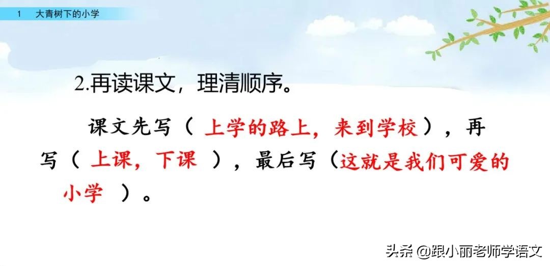大青树下的小学重要背诵内容,大青树下的小学重点知识点