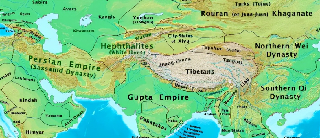 嚈哒汗国版图演变,嚈哒帝国是现在的哪里