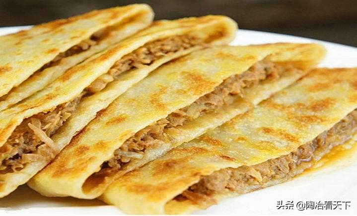 香河肉饼又酥又脆,皮薄馅厚的香河肉饼