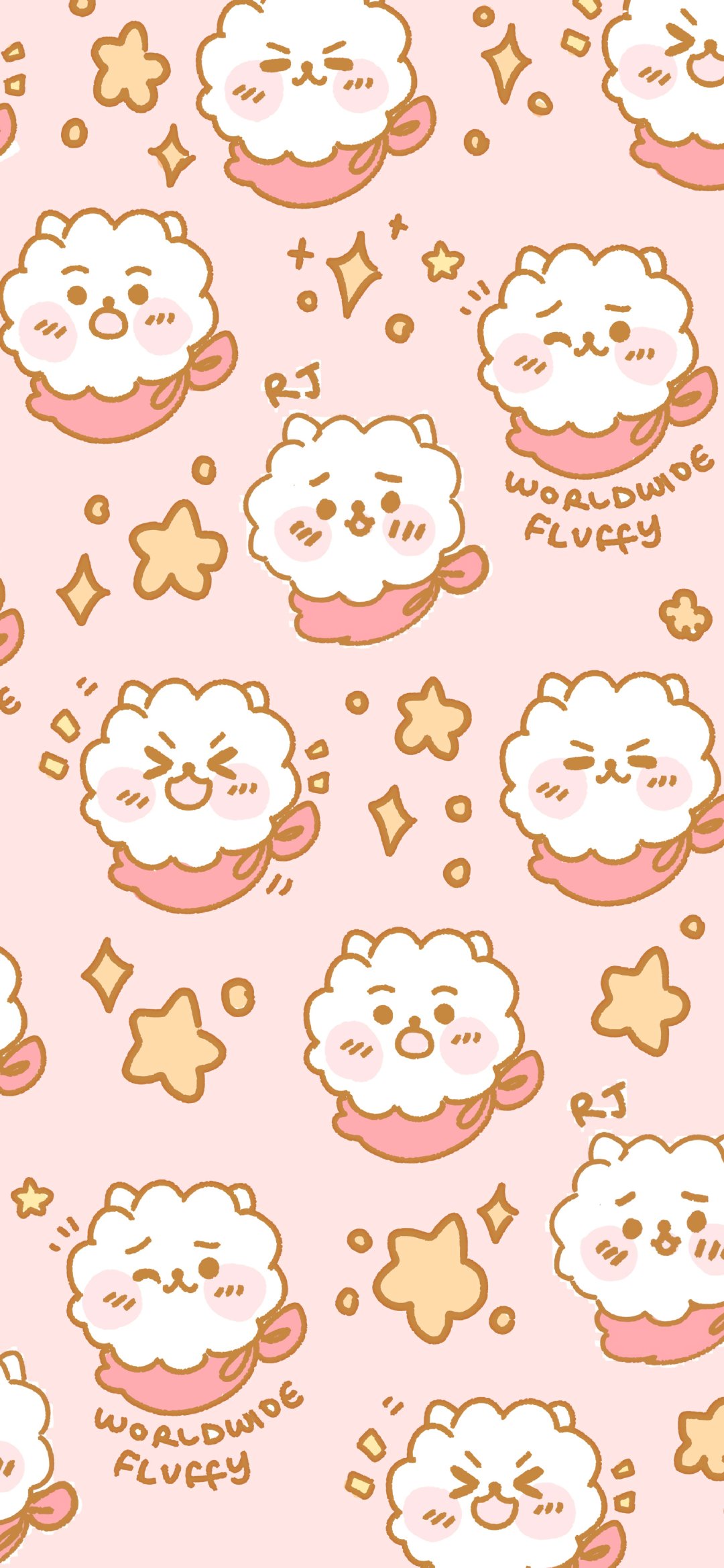 最新版可爱卡通粉色平铺壁纸,可爱卡通壁纸2023图片可保存