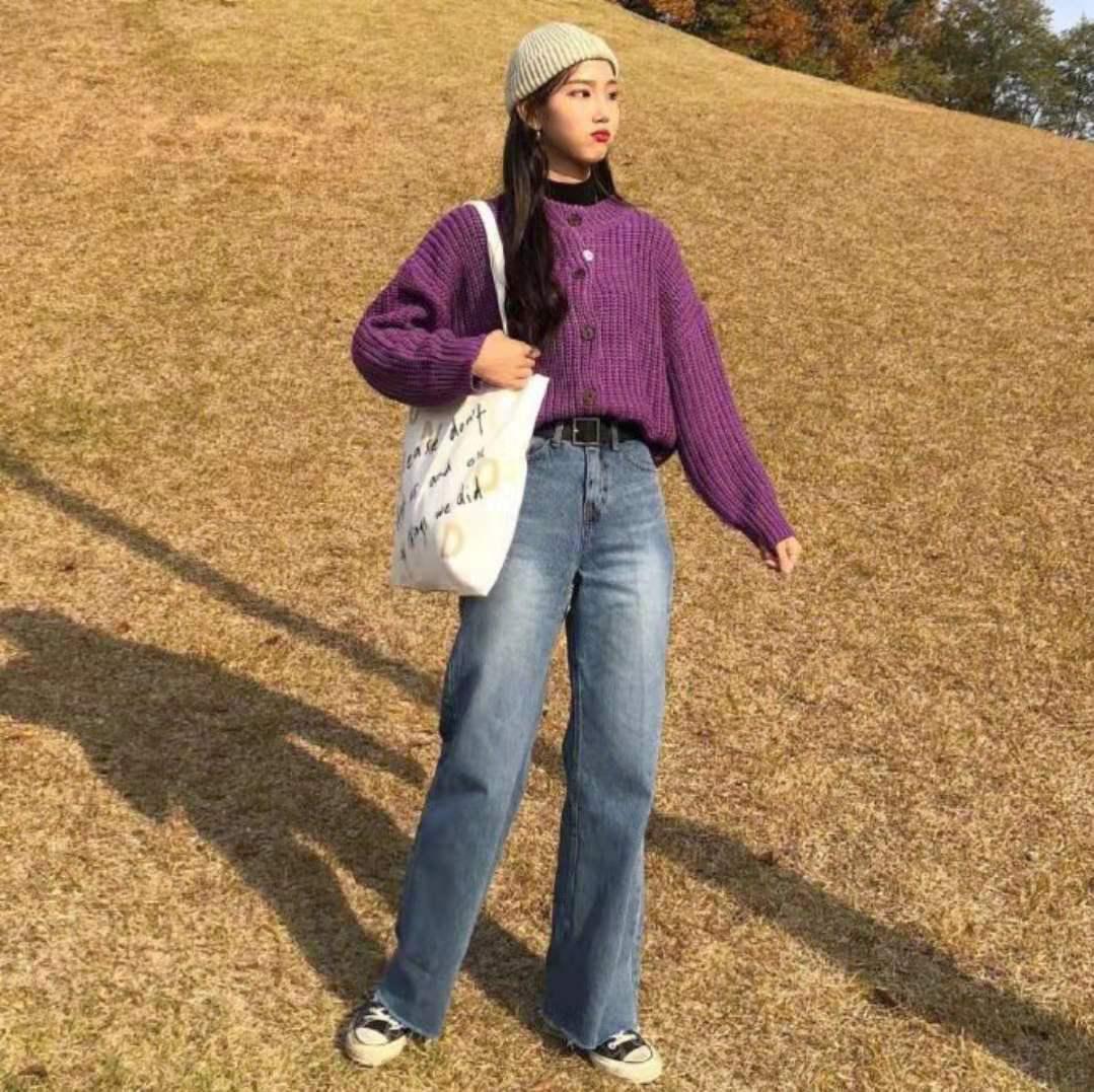 韩国街拍秋季女生穿搭潮,街拍韩国女孩穿搭示范