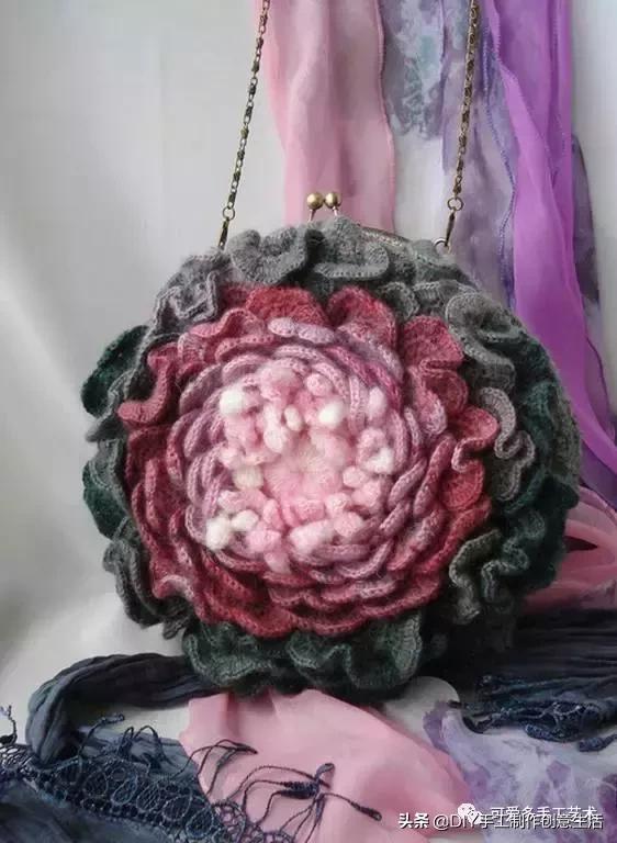 厉害了，极美爱尔兰钩花包包，看了这个才是真服气