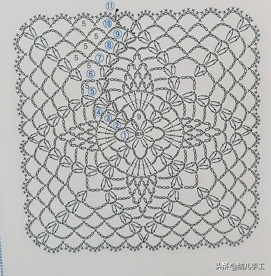 钩蕾丝向日葵杯垫教程,六边形串珠杯垫制作方法