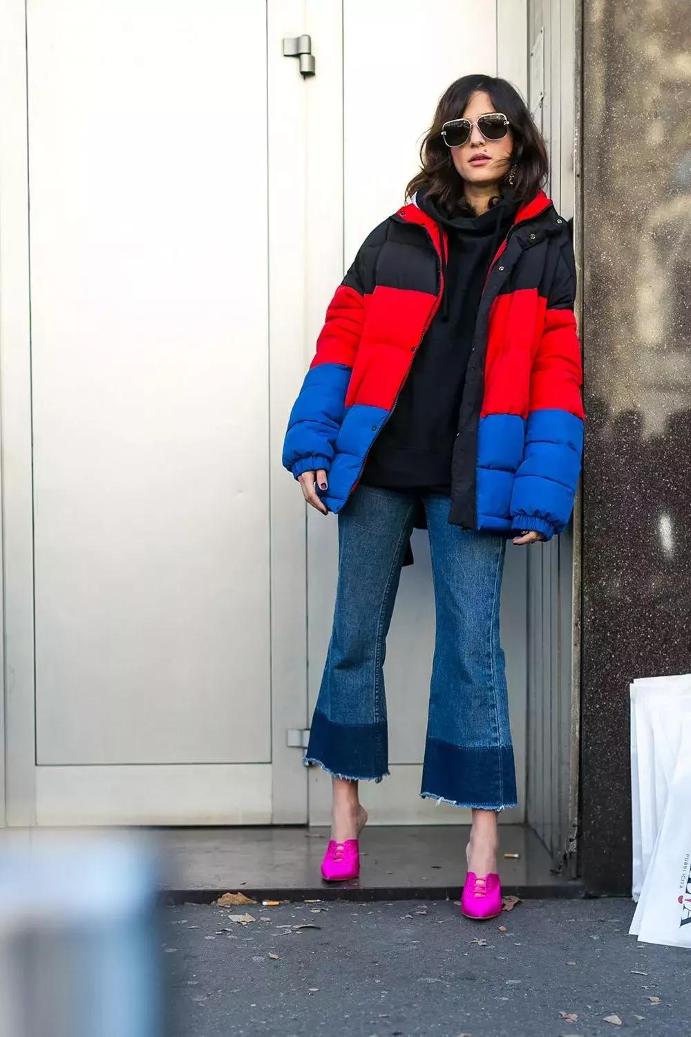 卫衣羽绒服最保暖时髦的冬季搭配,羽绒服卫衣简直时髦