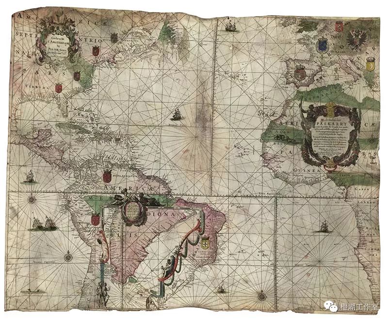 29期~古老羊皮纸上的珍贵海图—威廉.布劳《西印度群岛大西洋》