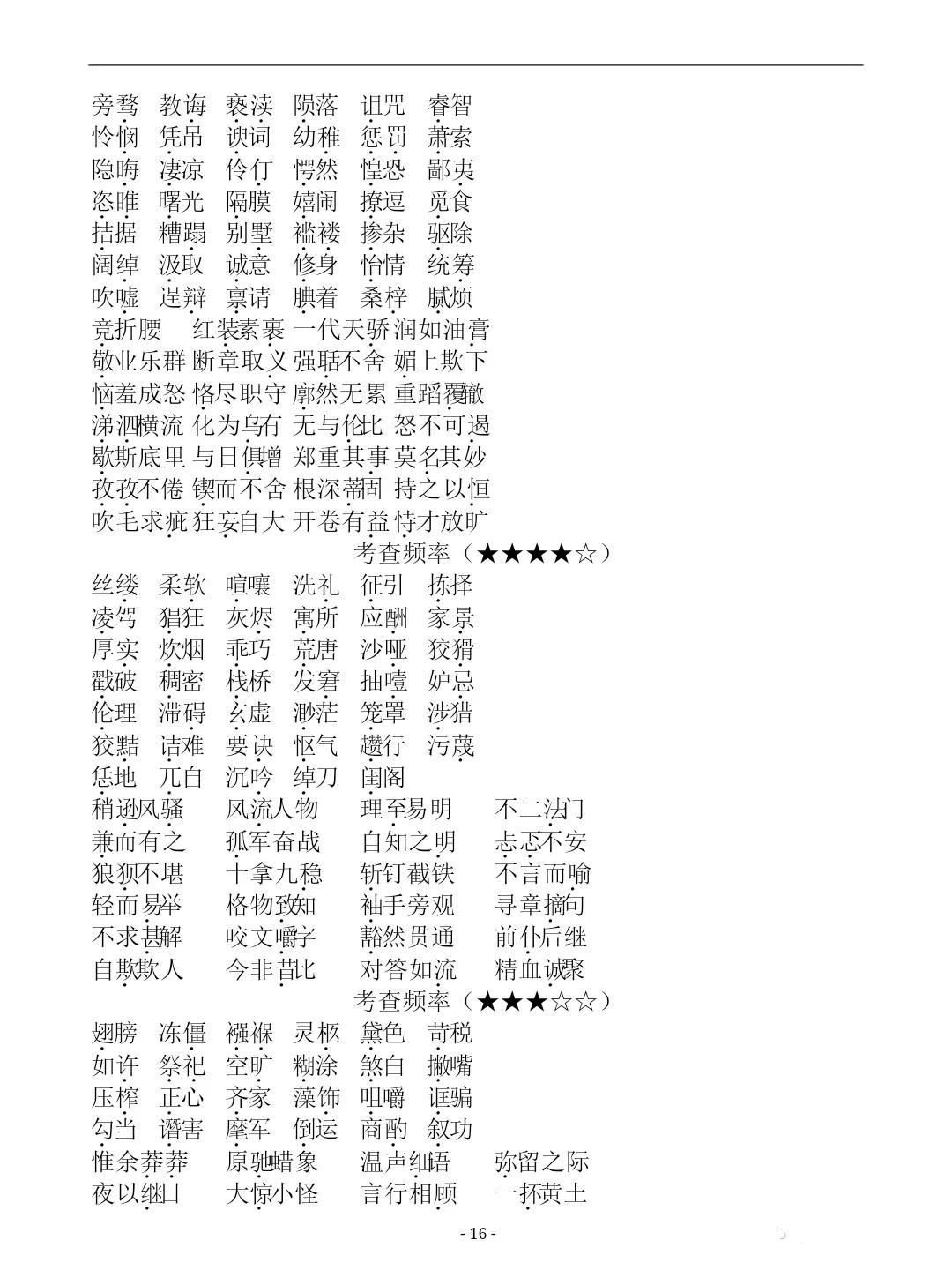 初中语文七八九年级易错字词汇总