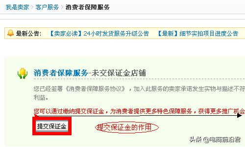 淘宝店铺怎么交消保保证金,淘宝卖珠宝需要缴纳保证金多少