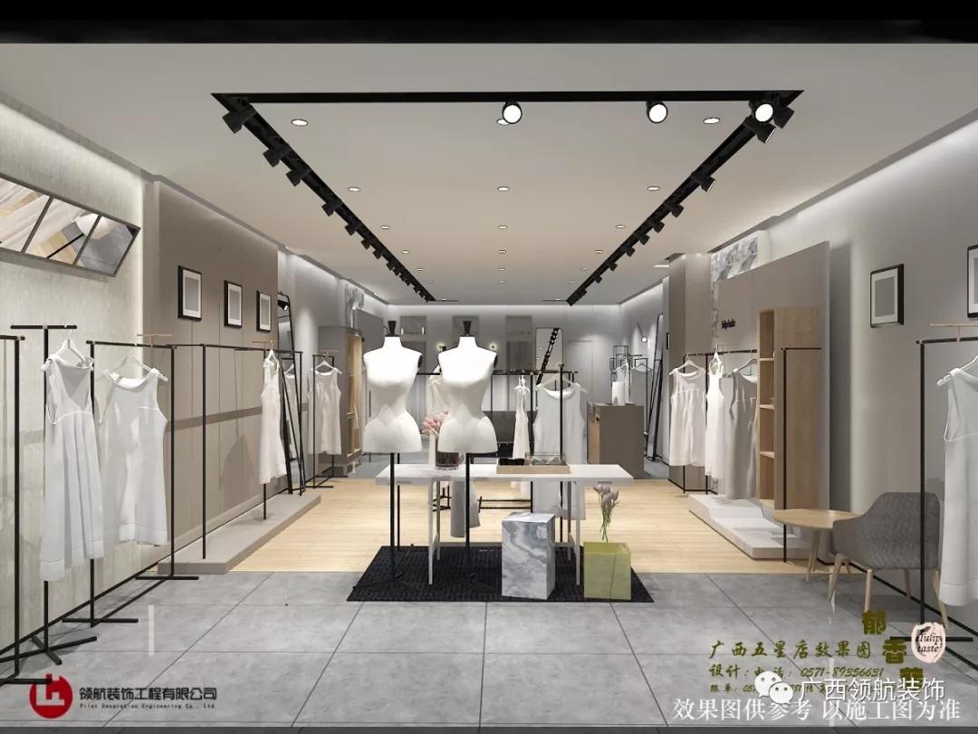 女装店装修简约灰,女装店装修最新风格简约100平方