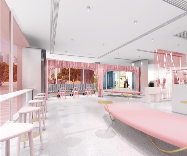 喜茶pink店视频,喜茶pink店哪里有