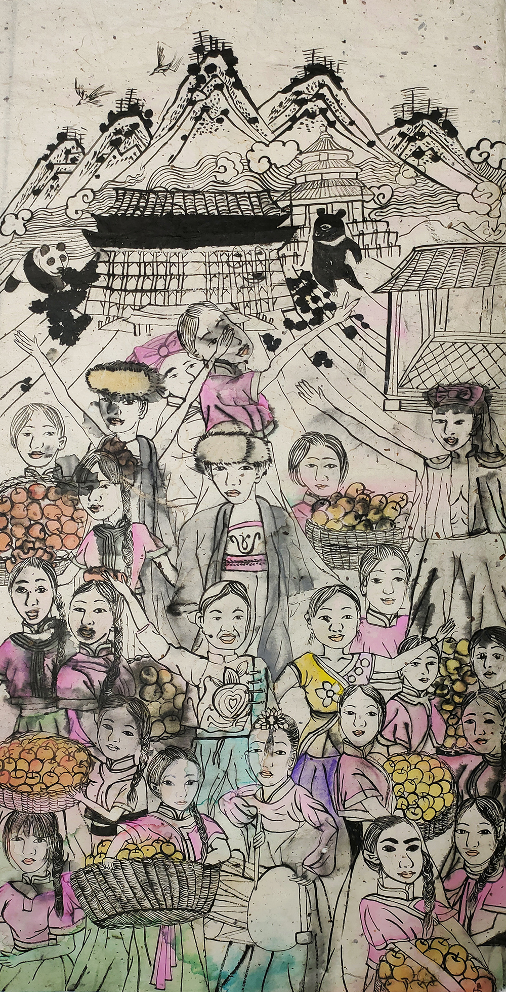 郑鑫绘画成长记录：线描篇（五）校园同学系列——创作