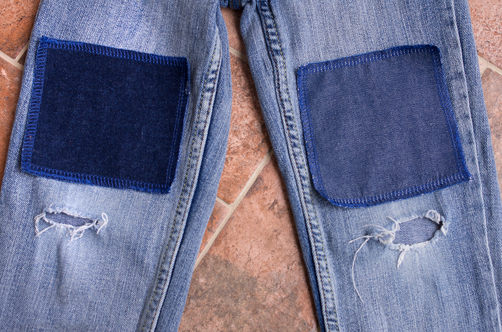 牛仔裤破怎么缝教程,牛仔裤弄破边怎样弄