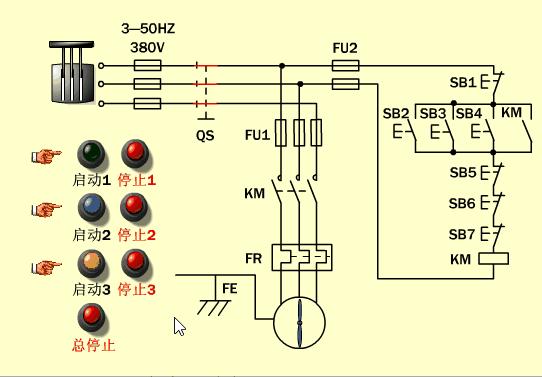 各种电路控制动图及解说,低压电工实操电气控制原理动图