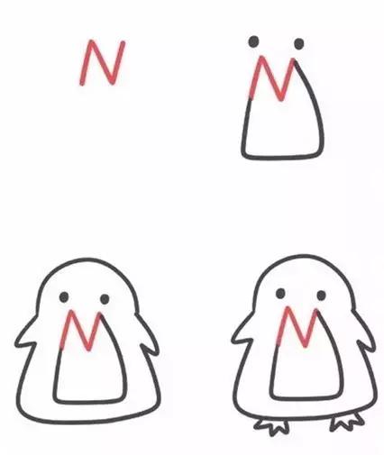 26个字母趣味简笔画完整版,字母简笔画26个字母简单又好看