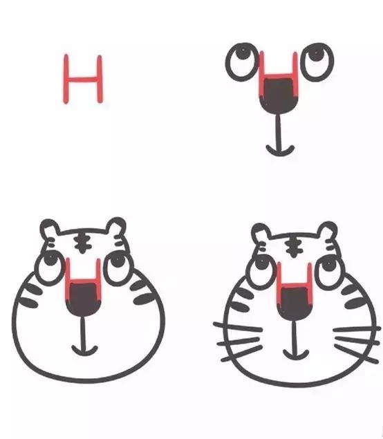 26个字母趣味简笔画完整版,字母简笔画26个字母简单又好看