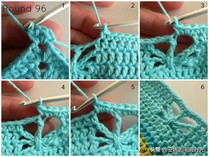 曼陀罗毯子编织教程,苏菲花园曼陀罗毯子钩法高清图解