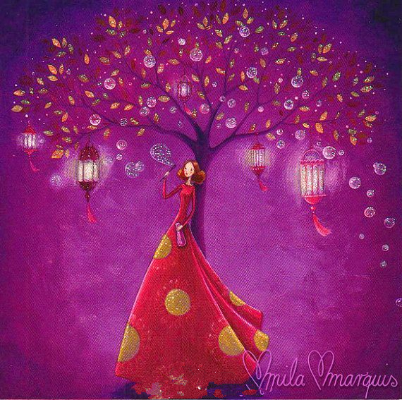 插画设计卧室墙面插画,创意插画素材墙绘