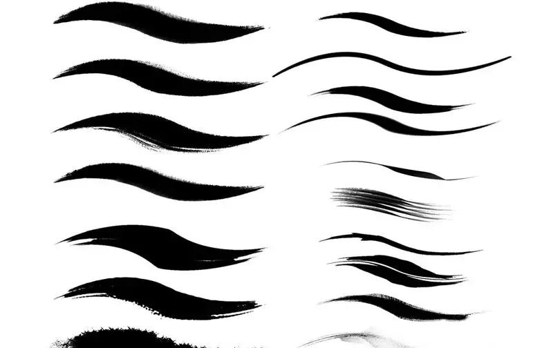 设计师专用手绘笔,专业级水墨风ps笔刷