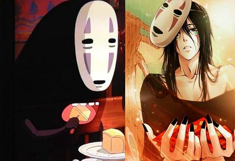 千与千寻白龙无脸男拟人化,当动漫人物拟人化后究竟有多帅