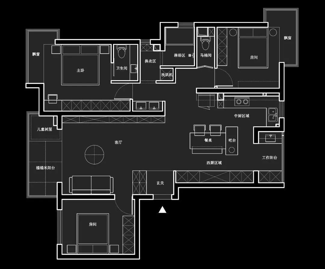 100平现代简约阳台装修风格,125平带阳台简约温馨装修风格