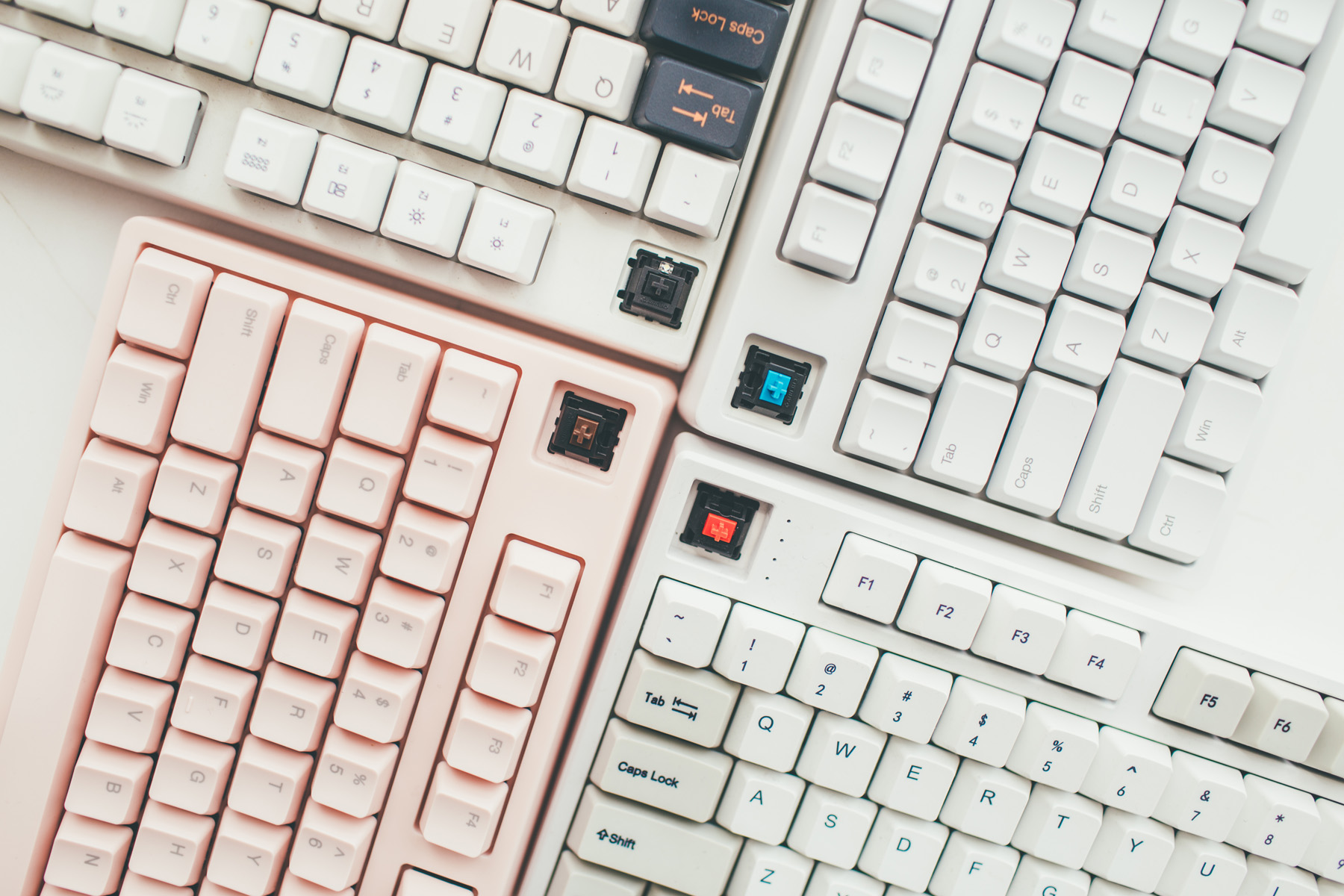 键帽推荐高颜值搭配透明键盘,机械键盘键帽推荐大全套