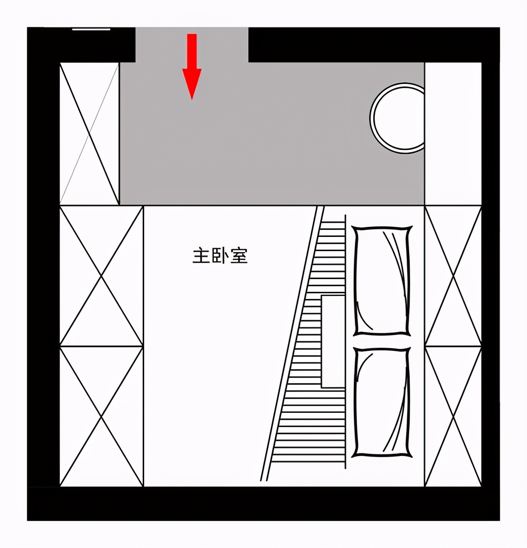 套内40平米二房一厅设计图,一体式干湿分离卫浴房