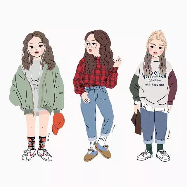 她笔下的可爱女孩，让你看懂穿衣打扮的正确要素~